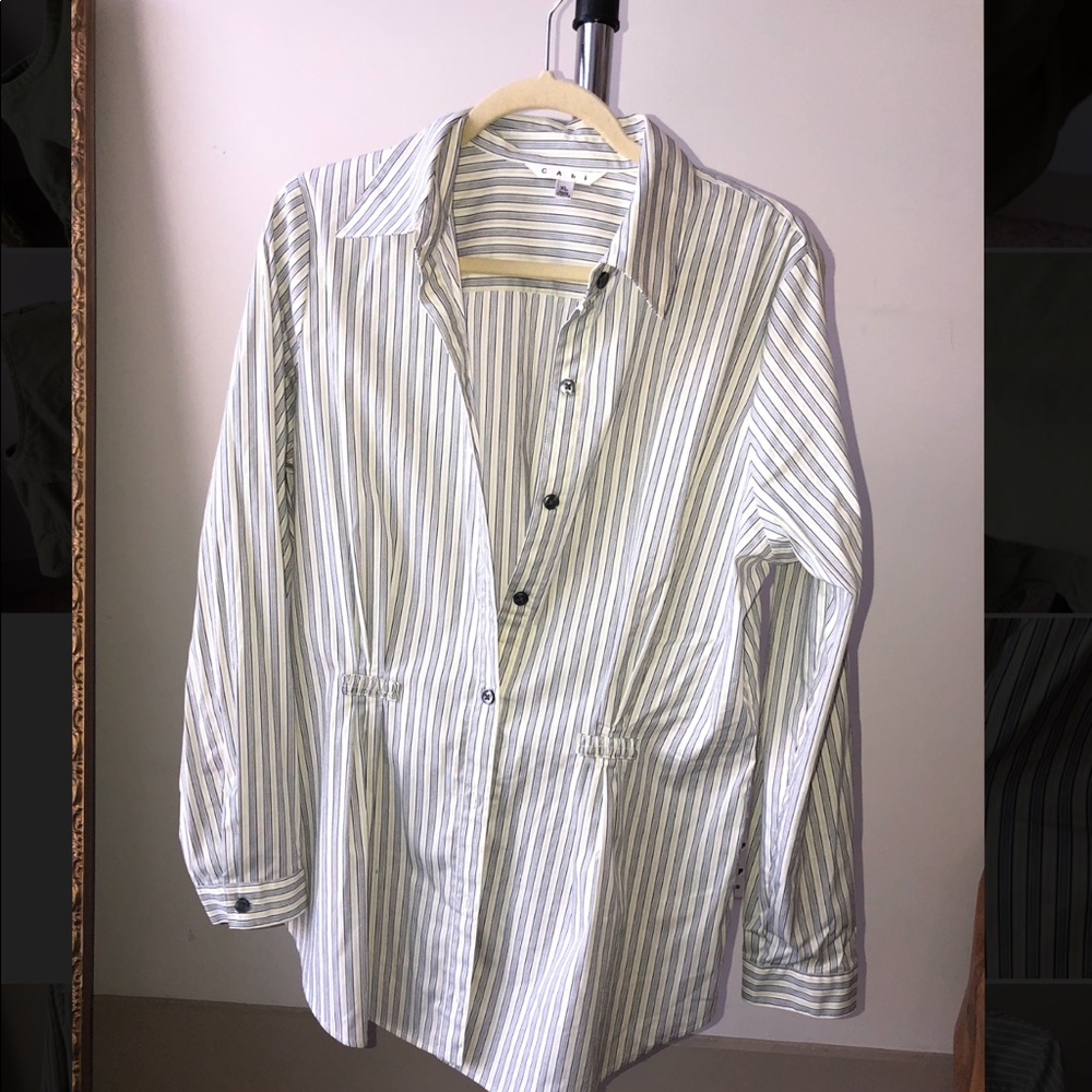 Yellow striped blouse